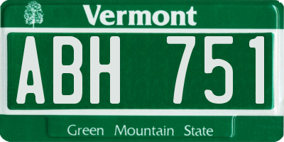 VT license plate ABH751