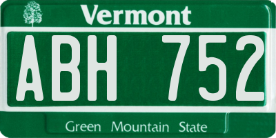 VT license plate ABH752