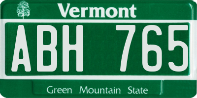 VT license plate ABH765