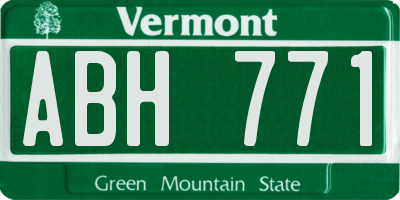 VT license plate ABH771