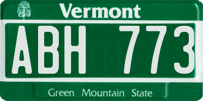 VT license plate ABH773