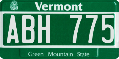 VT license plate ABH775