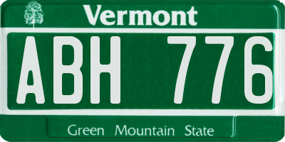 VT license plate ABH776