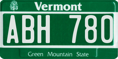 VT license plate ABH780