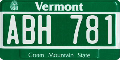 VT license plate ABH781