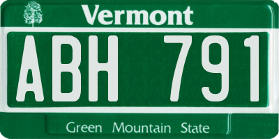 VT license plate ABH791