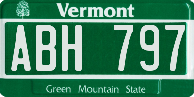 VT license plate ABH797