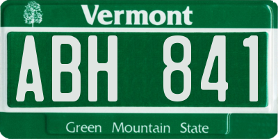 VT license plate ABH841
