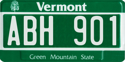 VT license plate ABH901