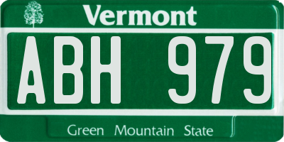 VT license plate ABH979