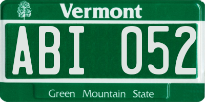 VT license plate ABI052