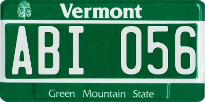 VT license plate ABI056