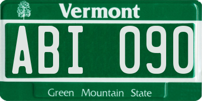 VT license plate ABI090