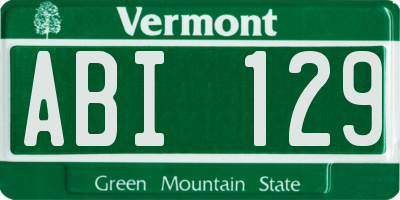 VT license plate ABI129