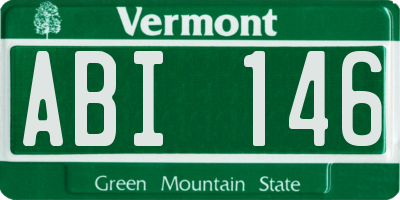 VT license plate ABI146