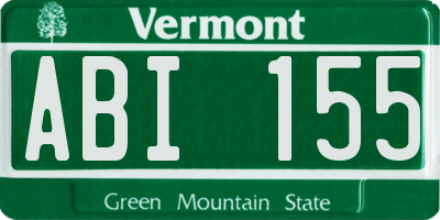 VT license plate ABI155