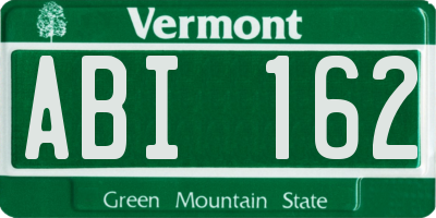 VT license plate ABI162