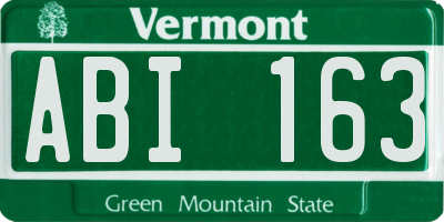 VT license plate ABI163