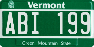 VT license plate ABI199