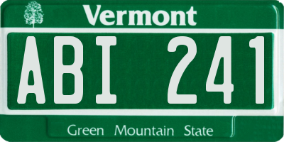 VT license plate ABI241