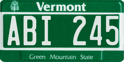 VT license plate ABI245