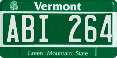 VT license plate ABI264