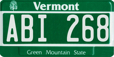 VT license plate ABI268