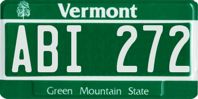 VT license plate ABI272