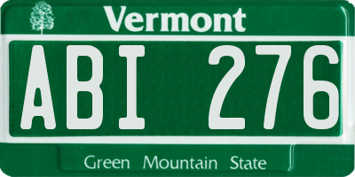 VT license plate ABI276