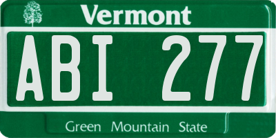 VT license plate ABI277