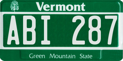 VT license plate ABI287