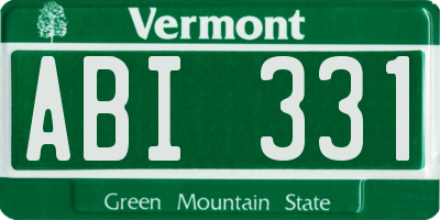 VT license plate ABI331