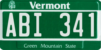 VT license plate ABI341