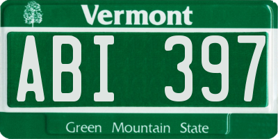 VT license plate ABI397