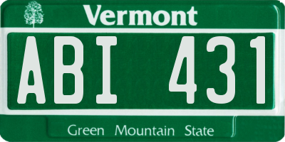 VT license plate ABI431
