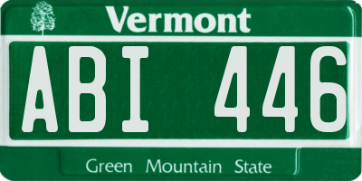 VT license plate ABI446