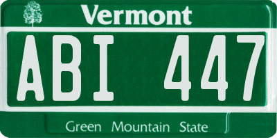 VT license plate ABI447