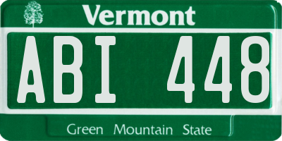 VT license plate ABI448