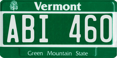 VT license plate ABI460