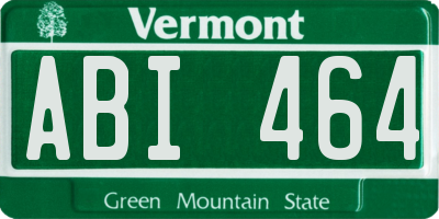 VT license plate ABI464