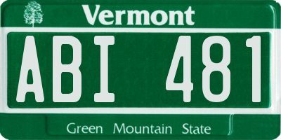 VT license plate ABI481