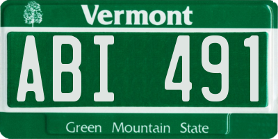 VT license plate ABI491