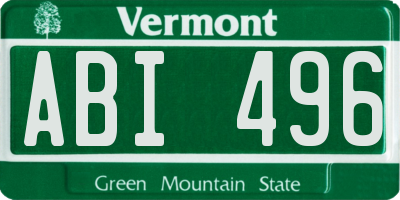 VT license plate ABI496