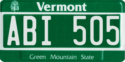 VT license plate ABI505