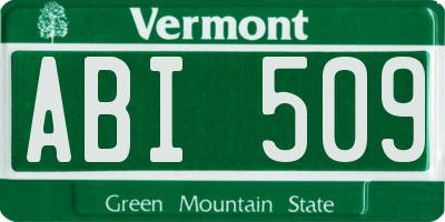 VT license plate ABI509