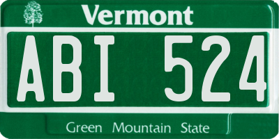 VT license plate ABI524