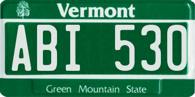 VT license plate ABI530