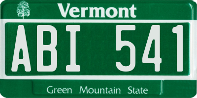 VT license plate ABI541