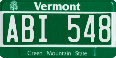 VT license plate ABI548