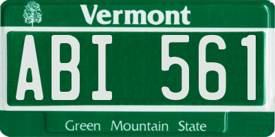 VT license plate ABI561